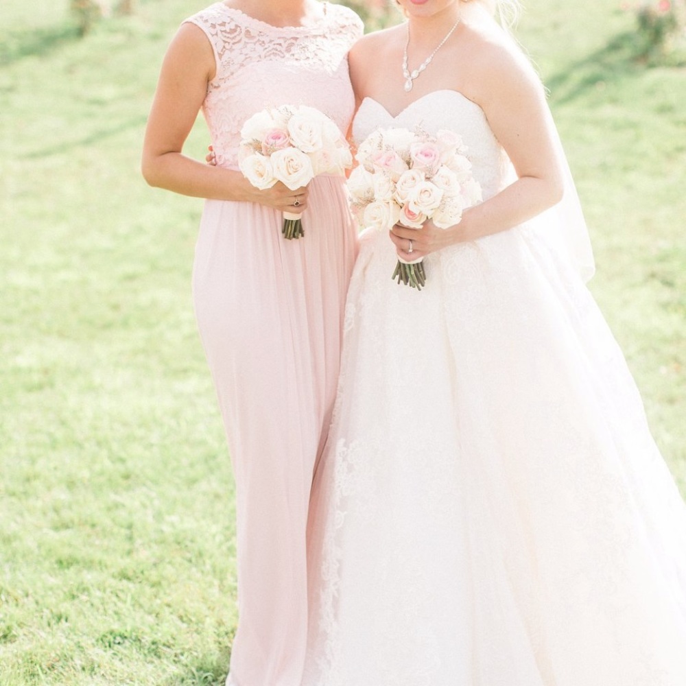 David’s Bridal Lace Bodice Dress